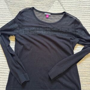 Elegant Black Lace Women's Top